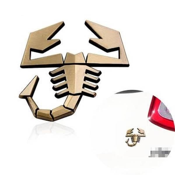 Alloy 3D Scorpio Car Logo Badge Sticker, Premium Shield Emblem for Cars and SUVs