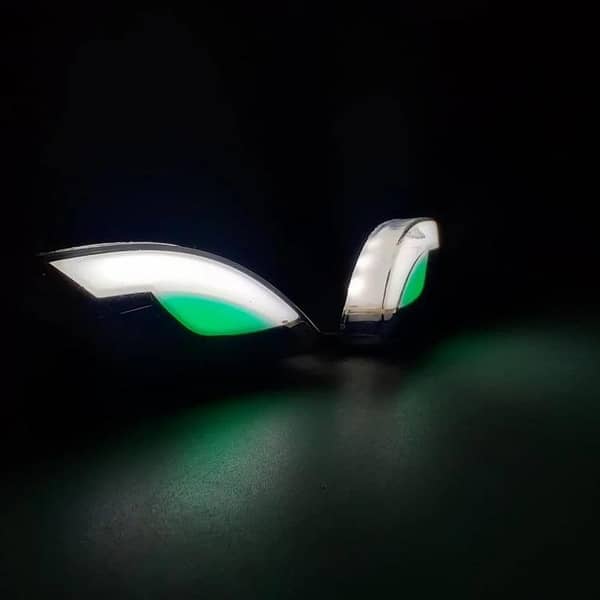 2 Pcs Lava Eye LED Turn Signal Indicators for Motorcycles – Dual-Color Front/Rear Blinkers