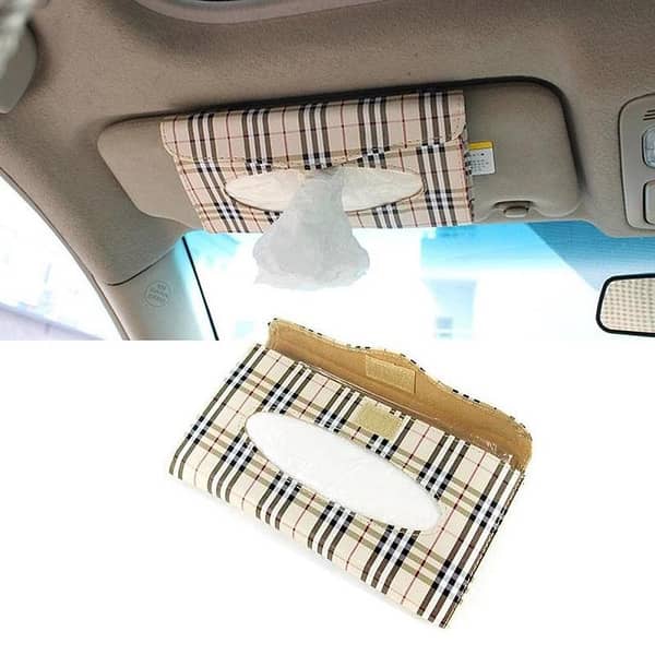 Car Sun Visor Tissue Box with Clip — Compact Tissue Holder for Car, Easy Access Organizer on the Sun Visor