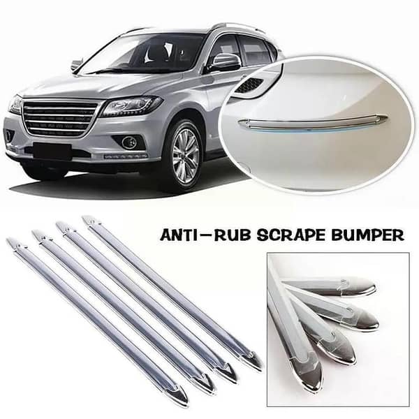 4 Pcs Car Edge Anti-Collision Strips – Bumper Protector, Rubber Car Protection (4 pieces)