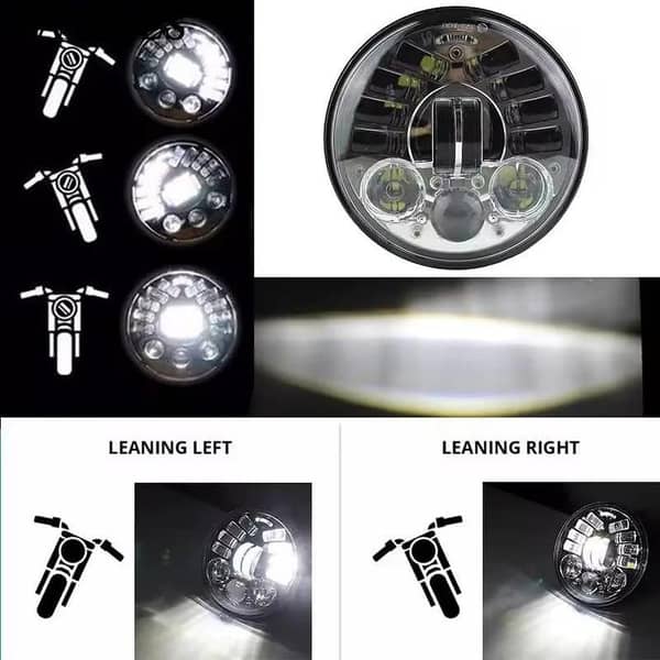 Universal 5.75 Inch Round Projector Daymaker LED Headlight – High/Low Beams for Motorcycle and Car, Waterproof Off-Road Lighting