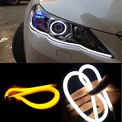 Premium Quality Flexible Soft Silicone 60 cm Headlight DRL with Running Indicator – 2 Pcs