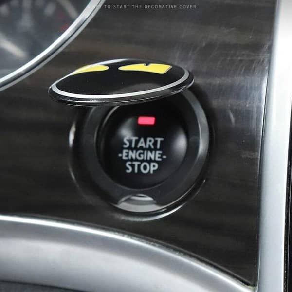Universal Car interior Cartoon Engine Start Stop Button Cover Ring On-Off Ignition Push Button Switch Decor Sheets Sticker