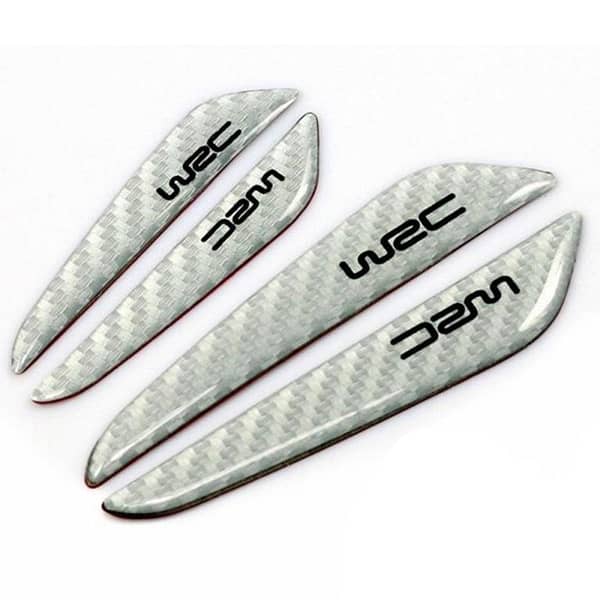 Carbon Fiber Automobile Car Door Bottom Guards in Gray: Scratch-Resistant Sill Protectors for Anti-Collision Exterior Protection