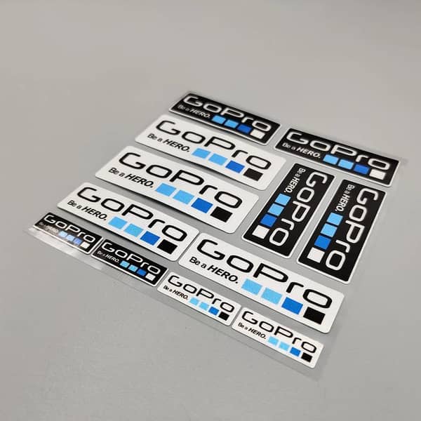 Premium Embossed Sticker Sheet for Cars & Bikes — GO PRO Style, Waterproof & Durable