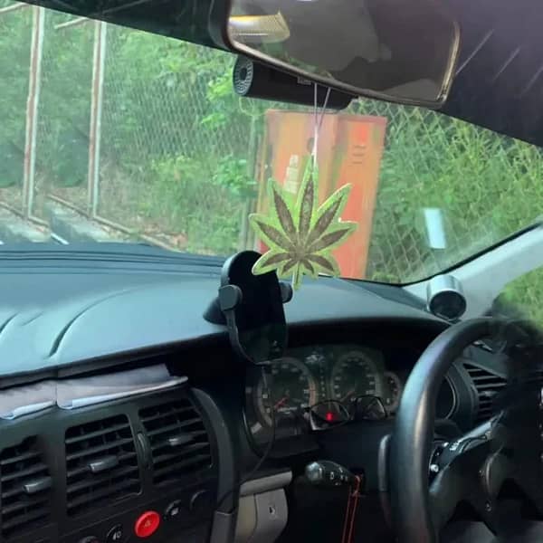 Marijuana Leaf Style Car Air Freshener Hanging Perfume – Rear View Mirror Decor for Cars, SUVs, and Trucks (1 Pc)