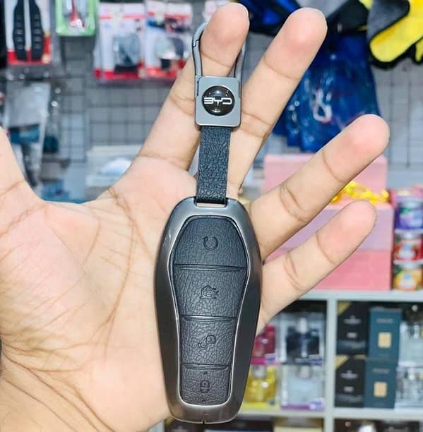 Premium BYD Key Cover with Metal Shell | Luxury Key Fob Protector for BYD Atto 3, Seal, Dolphin, Han, Tang & Song