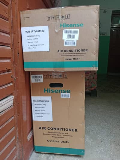hisense split ac 1.5 ton full new full warrenty
