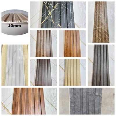 Wpc fluted panel-Wall panelling-Solid panel-laminated gloss flooring