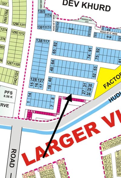 Lowest Rate One Kanal Plot for sale carpeted Road on Ground 9Prism