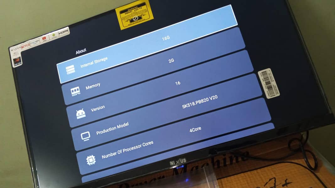 box pack boderless led never use awsome look latest Android version 3
