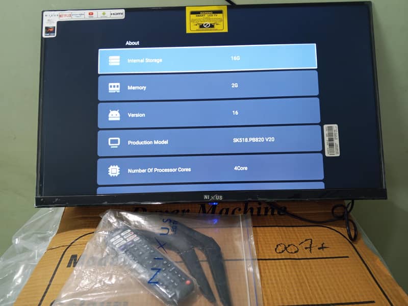 box pack boderless led never use awsome look latest Android version 7