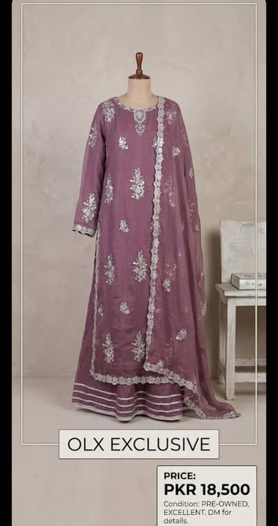 elegant mauve embroidery dress