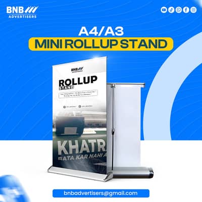 Table Top Display Mini A3/A4 Rollup Stand | Display Stand