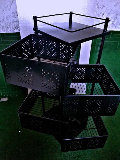 Premium 4-Layer Rotating Kitchen Storage Organizer Stand