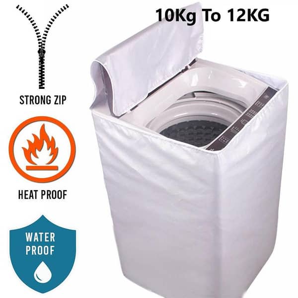 Washing Machine Cover for Top Load 10–12 kg—100% Waterproof, Dustproof, Universal Fit