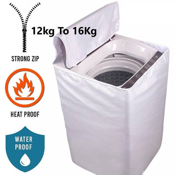 Washing Machine Cover for Top-Load 12–16 kg: 100% Waterproof, Dustproof Parachute Fabric Cover