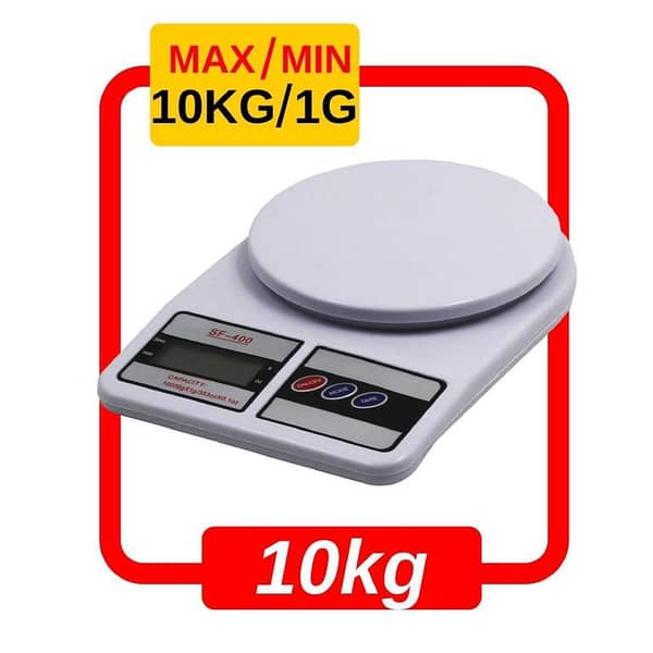 10 KG Weight Capacity, Imported Electronic Digital Kitchen Scale, Digital Weight Machine, Digital Electric Scale Machine For Kitchen and Shops, Food Scale Digital Machine, Weight machine