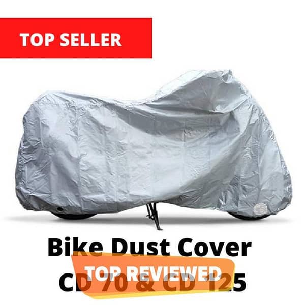 Full-Size Scratch and Water-Proof Bike Cover for 70cc, 125cc — Anti-Scratch, Waterproof & Dust-Top Parking Cover