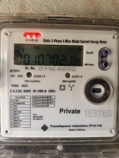 wapda sub meter 3fhase
