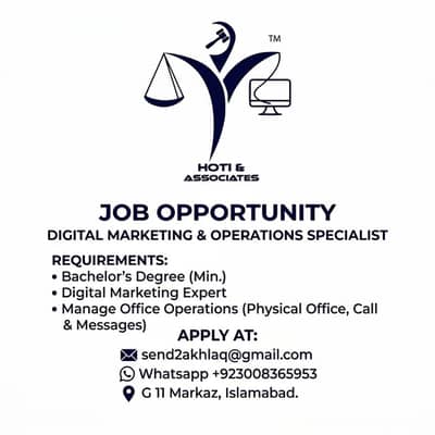 Job Opp for Digital Marketing & Ops Boy Hoti & Associates