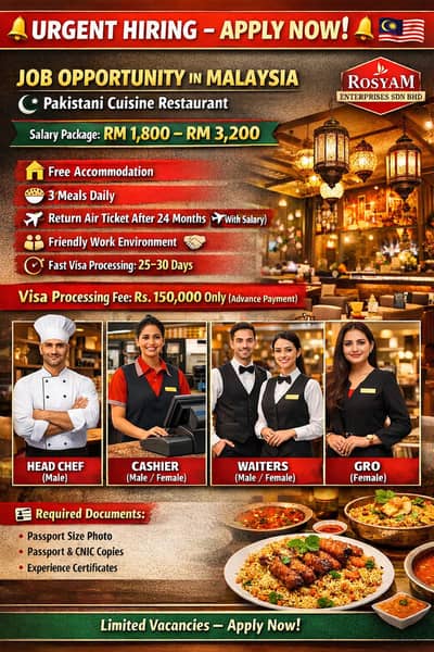 WE ARE HIRING STAFF FOR MALAYSIA