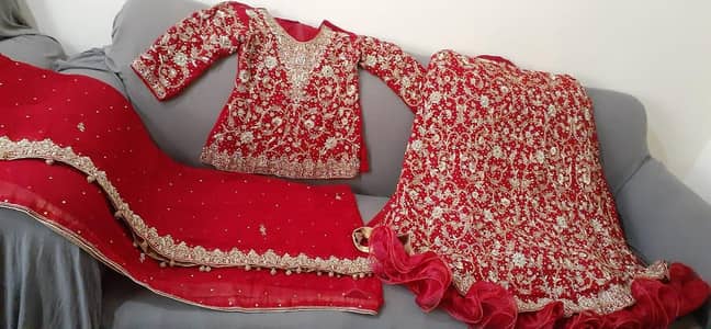 Red bridal lehnga