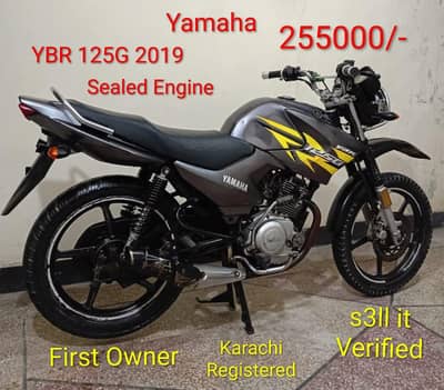 YBR 125G 2019 First Owner Complete File Karachi Registered
