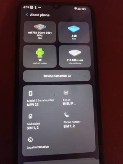 vgo tel new 22 (4+3ram 128rom)