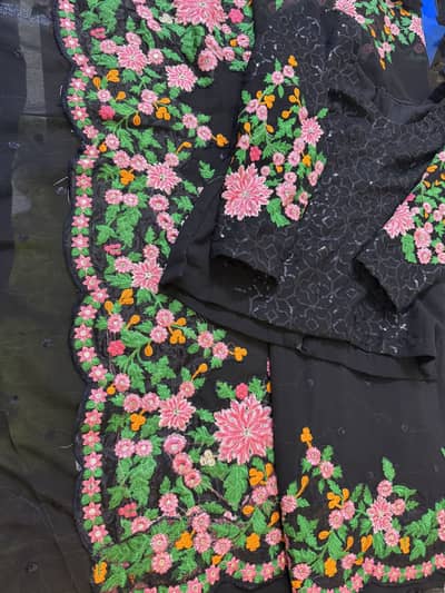 3pcs stitched fancy dresses