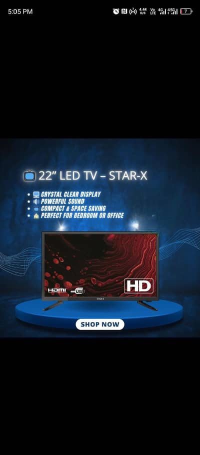 Star X 22-Inch LED HD TV Star-X 22LN4100 - Black | 22LN4100