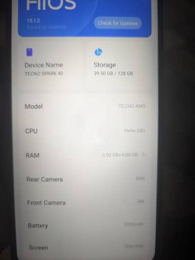 Tecno spark 40 8/128