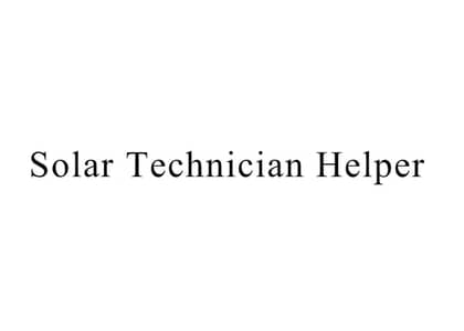 Solar Helper Work I need