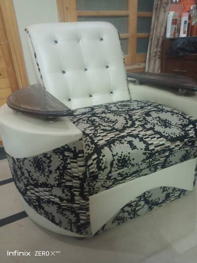 two 1 seater sofa used