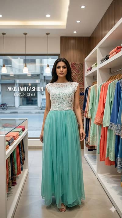 Elegant Mint Lace Maxi DressFor Party