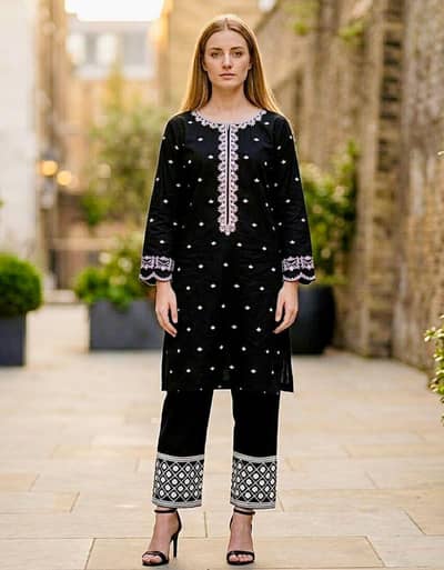 soft fabric embroidery dress only in 2000rs