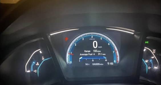 honda civic Si blue cluster meter