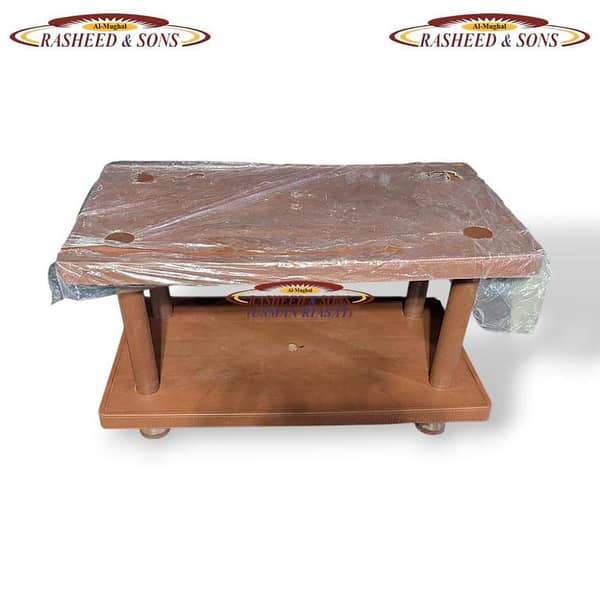 Brown / Dark Chocolate Plastic Folding Table / fix table  – Heavy Duty Portable Table for Home, Outdoor, Picnic, Dining & Multipurpose Use