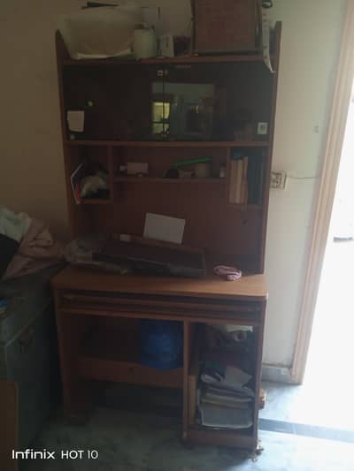 study table and book shelf