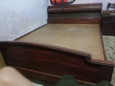 Solid Wood King Size Double Bed urgent sale