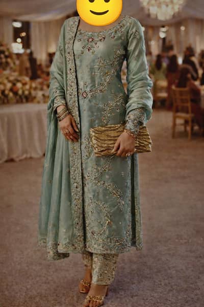 Haris Shakeel Mesuri Hand Embellished 3 Piece Dress