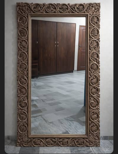 9 Feet Solid Wooden Hand-Carved Frame for Sale