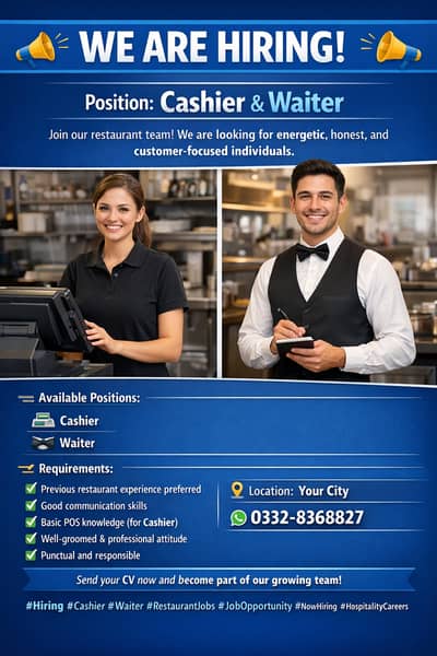 Cashiers & Waiters