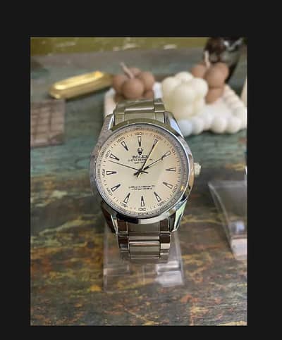 New launched sliver chain watch for men round chain steel watch