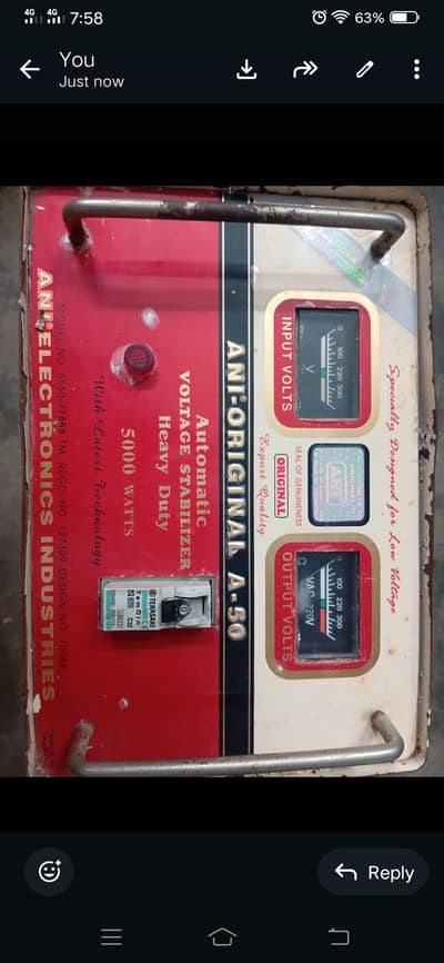 STABILIZER (ANI - ORIGIINAL 5000 watt)