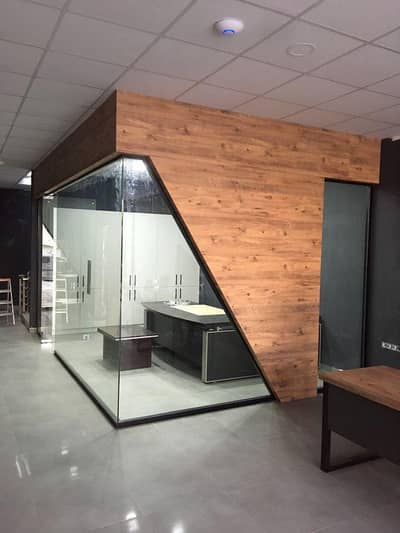 Gypsum board | Office Glass Cabin | Tempered Glass Work Lahore