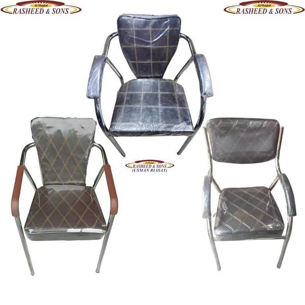 Office Visitor Chair with Chrome Steel Frame – Comfortable Poshish Seat for Home, Office, School & Shop