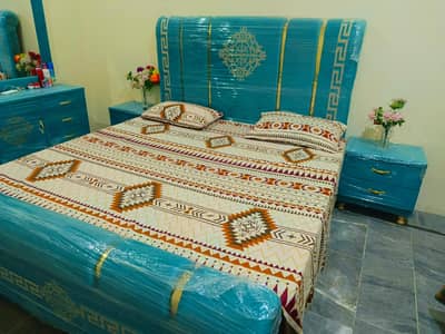 king size bed with matress  and dressing table