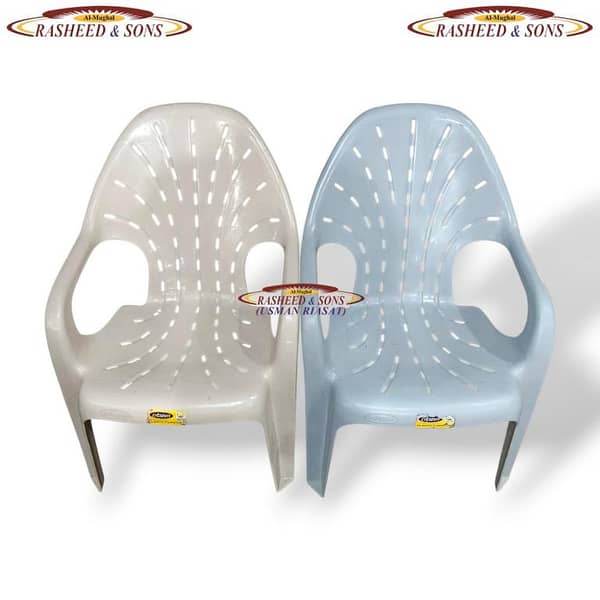 Full Plastic High-Back Chair: Durable, Lightweight Indoor/Outdoor Seating for Home, Garden, Patio, Balcony, Café