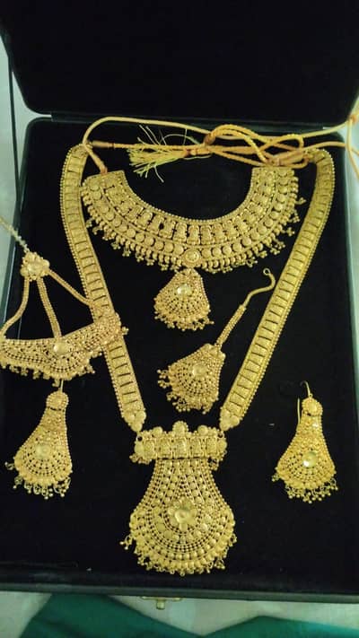 Double dip gold plated bridal set
